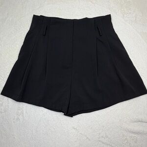 Böhme Black High Waist Flowy Dress Shorts Women M Böhme Black Office Minimalist